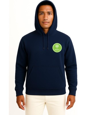 Bahriyeli Collection Kapüşonlu Environmentally Friendly Natural Environment Cep ve Sırt Tasarımlı Unisex Sweatshirt