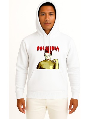 Bahriyeli Collection Kapüşonlu The Rocky Horror Show Janet Weiss Göğüs Tasarımlı Unisex Sweatshirt