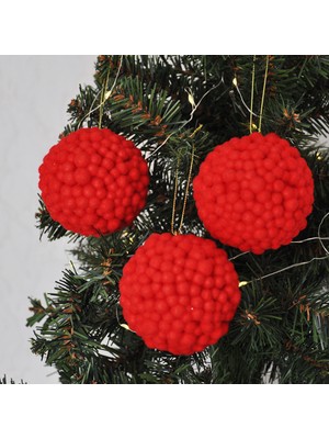 Party Country 8 cm Yılbaşı Ağaç Süsleme Topu 3lü Pvc Kutu