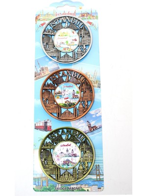 Istanbul Temalı Metal Magnet 3'lü Set ALK2891