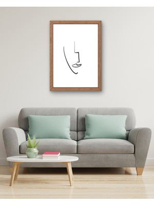 Fuart.Co Kadın Yüz Dijital Baskı Poster (Çerçevesiz) MOFU
