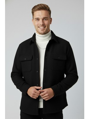 Deepsea Dar Kesim Cepleri Kapaklı Çıtçıtlı Ince Kaşe Ceket Mont 2500559