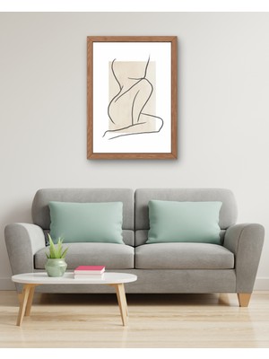 Fuart.Co Nü Kadın Çizim Dijital Baskı Poster (Çerçevesiz) MOFU