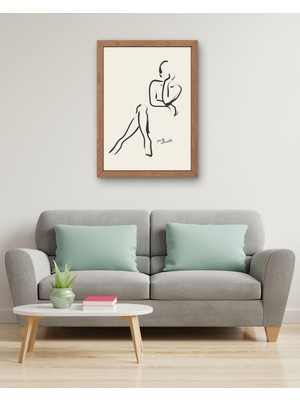 Fuart.Co Oturan Kadın Dijital Baskı Poster (Çerçevesiz) MOFU