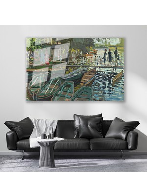 Artarilion Cam Yatay Duvar Tablosu Cam Soyut Kiyi Manzarasi2 Ev Ofis Salon Modern Duvar Tablosu