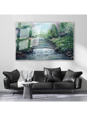 Artarilion Cam Yatay Duvar Tablosu Cam Doganin Renkleri4 Ev Ofis Salon Modern Duvar Tablosu