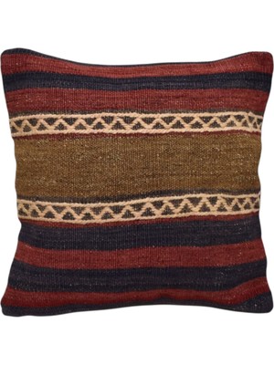 Kilim Antik El Dokuma Kilim Kırlent Yastık Kılıfı 0246 - Yeni - Çok Renkli