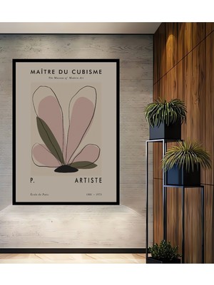 Teona Ahşap Çerçeve Görünümlü Soyut Sanat Ahşap Mdf Dekoratif Ev Duvar Tablo Dikdörtgen Ev Duvar Tablo