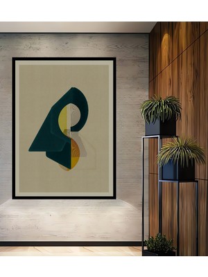Teona Ahşap Çerçeve Görünümlü Soyut Sanat Dekoratif Ahşap Mdf Ev Duvar Tablo Dikdörtgen Ev Duvar Tablo