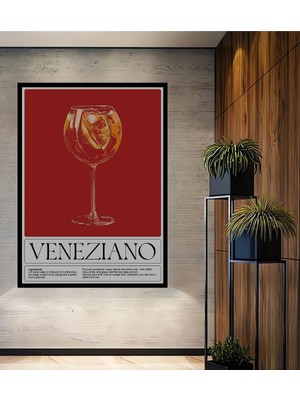 Teona Ahşap Çerçeve Görünümlü Veneziano Dekoratif Ahşap Mdf Işyeri Duvar Tablo Dikdörtgen Işyeri Duvar Tablo