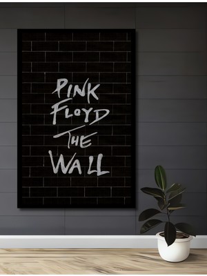 Teona Ahşap Çerçeve Görünümlü Pink Floyd The Wall Ahşap Mdf Dekoratif Ev Duvar Tablo Dikdörtgen Ev Duvar Tablo