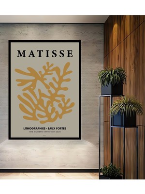 Teona Ahşap Çerçeve Görünümlü Matisse Sanat Ahşap Mdf Dekoratif Ev Duvar Tablo Dikdörtgen Ev Duvar Tablo