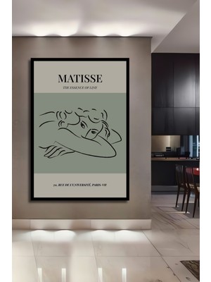Teona Ahşap Çerçeve Görünümlü Matisse Ilham Dekoratif Ahşap Mdf Ev Duvar Tablo Dikdörtgen Ev Duvar Tablo