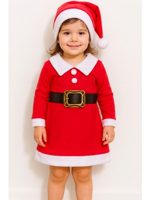 Bilge Trend Kız Çocuk Yılbaşı Chrıstmas Temalı Polar Noel Baba Kostüm Yılbaşı Hediyelik