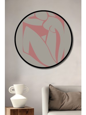 Teona Ahşap Çerçeve Görünümlü Henri Matisse Papiers Découpés Ahşap Mdf Dekoratif Tablo Yuvarlak Tablo