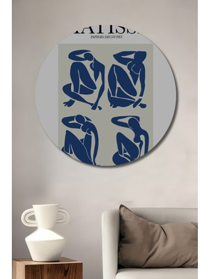 Teona Ahşap Matisse Figür Soyut Sanat Ahşap Mdf Dekoratif Ev/işyeri Duvar Tablo Yuvarlak Ev/işyeri Duvar Tablo
