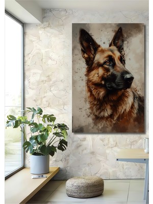 Teona Ahşap Alman Kurdu Ahşap Mdf Dekoratif Ev/işyeri Duvar Tablo Dikdörtgen Ev/işyeri Duvar Tablo