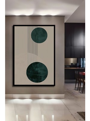 Teona Ahşap Çerçeve Görünümlü Soyut Geometrik Dekoratif Ahşap Mdf Ev Duvar Tablo Dikdörtgen Ev Duvar Tablo