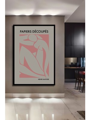 Teona Ahşap Çerçeve Görünümlü Henri Matisse Papiers Découpés Ahşap Mdf Dekoratif Tablo Dikdörtgen Tablo