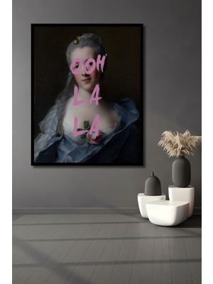 Teona Ahşap Çerçeve Görünümlü Ooh La La Dekoratif Ahşap Mdf Işyeri Duvar Tablo Dikdörtgen Işyeri Duvar Tablo