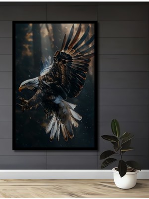 Teona Ahşap Çerçeve Görünümlü Gökyüzünün Görkemi Dekoratif Ahşap Mdf Ev Duvar Tablo Dikdörtgen Ev Duvar Tablo