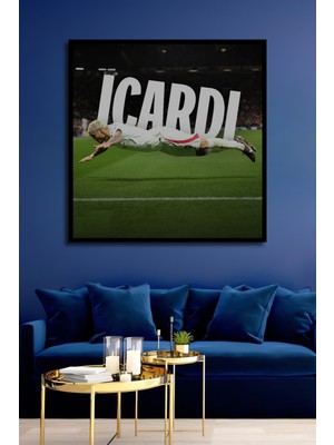 Teona Ahşap Çerçeve Görünümlü Efsane Futbolcu Dekoratif Ahşap Mdf Ev Duvar Tablo Dikdörtgen Ev Duvar Tablo