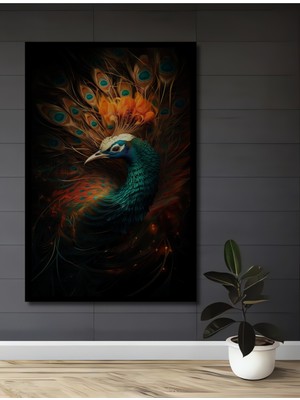 Teona Ahşap Çerçeve Görünümlü Renklerin Dansı Dekoratif Ahşap Mdf Ev Duvar Tablo Dikdörtgen Ev Duvar Tablo