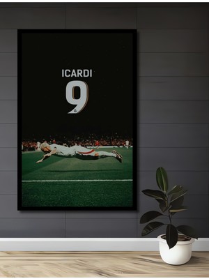Teona Ahşap Çerçeve Görünümlü Efsane Futbolcu Efsanevi Smaç Dekoratif Ahşap Mdf Tablo Dikdörtgen Tablo