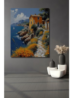 Teona Ahşap Akdeniz Kıyısı Dekoratif Ahşap Mdf Ev/işyeri Duvar Tablo Dikdörtgen Ev/işyeri Duvar Tablo