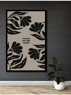 Teona Ahşap Çerçeve Görünümlü Çiçekli Motif Dekoratif Ahşap Mdf Ev Duvar Tablo Dikdörtgen Ev Duvar Tablo