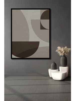 Teona Ahşap Çerçeve Görünümlü Soyut Geometrik Dekoratif Ahşap Mdf Ev Duvar Tablo Dikdörtgen Ev Duvar Tablo