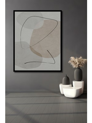 Teona Ahşap Çerçeve Görünümlü Soyut Sanat Dekoratif Ahşap Mdf Ev Duvar Tablo Dikdörtgen Ev Duvar Tablo