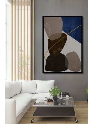 Teona Ahşap Çerçeve Görünümlü Soyut Sanat Dekoratif Ahşap Mdf Ev Duvar Tablo Dikdörtgen Ev Duvar Tablo