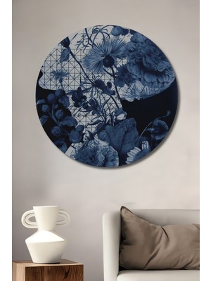 Teona Ahşap Çiçekli Silüet Dekoratif Ahşap Mdf Ev/işyeri Duvar Tablo Yuvarlak Ev/işyeri Duvar Tablo