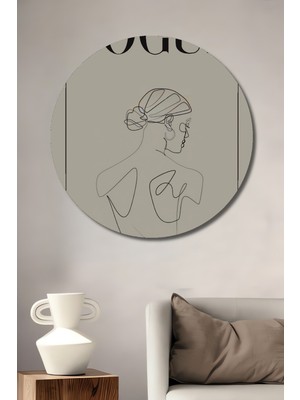 Teona Ahşap Vogue Tarzı Soyut Ahşap Mdf Dekoratif Ev/işyeri Duvar Tablo Yuvarlak Ev/işyeri Duvar Tablo