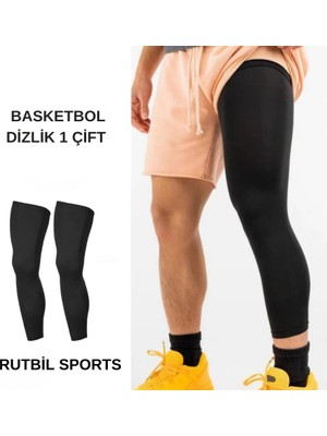 Rutbil Sports Asketbol Dizliği-Fitness Dizliği-Desdek Dizliği-Voleybol Dizliği  1 Çift Siyah