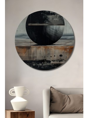 Teona Ahşap Soyut Sanat Dekoratif Ahşap Mdf Ev/işyeri Duvar Tablo Yuvarlak Ev/işyeri Duvar Tablo