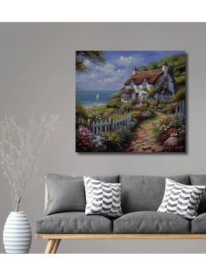 Teona Ahşap Büyülü Kır Evi Dekoratif Ahşap Mdf Ev/işyeri Duvar Tablo Dikdörtgen Ev/işyeri Duvar Tablo