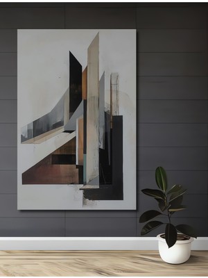 Teona Ahşap Abstrakt Geometrik Ahşap Mdf Dekoratif Ev/işyeri Duvar Tablo Dikdörtgen Ev/işyeri Duvar Tablo