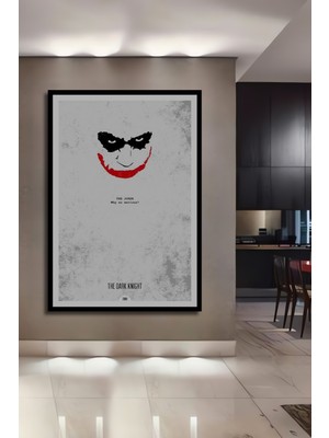 Teona Ahşap Çerçeve Görünümlü Joker Maskesi Dekoratif Ahşap Mdf Ev Duvar Tablo Dikdörtgen Ev Duvar Tablo