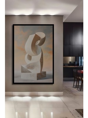 Teona Ahşap Çerçeve Görünümlü Soyut Sanat Dekoratif Ahşap Mdf Ev Duvar Tablo Dikdörtgen Ev Duvar Tablo