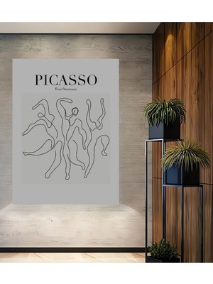 Teona Ahşap Picasso Soyut Sanat Dekoratif Ahşap Mdf Ev/işyeri Duvar Tablo Dikdörtgen Ev/işyeri Duvar Tablo