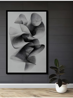 Teona Ahşap Çerçeve Görünümlü Soyut Sanat Modern Dekoratif Ahşap Mdf Ev Duvar Tablo Dikdörtgen Ev Duvar Tablo