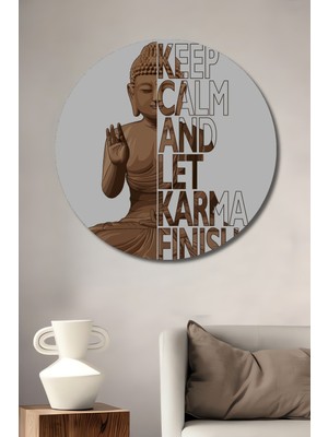 Teona Ahşap Buda Ahşap Mdf Dekoratif Karma Ev/işyeri Duvar Tablo Yuvarlak Ev/işyeri Duvar Tablo