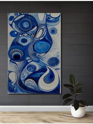 Teona Ahşap Soyut Mavi Dalgalar Dekoratif Ahşap Mdf Ev/işyeri Duvar Tablo Dikdörtgen Ev/işyeri Duvar Tablo