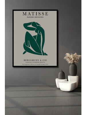 Teona Ahşap Çerçeve Görünümlü Matisse Soyut Sanat Dekoratif Ahşap Mdf Ev Duvar Tablo Dikdörtgen Ev Duvar Tablo