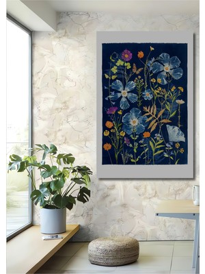 Teona Ahşap Renkli Çiçek Desenli Dekoratif Ahşap Mdf Ev/işyeri Duvar Tablo Dikdörtgen Ev/işyeri Duvar Tablo
