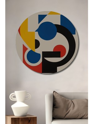 Teona Ahşap Bauhaus Berlin Dekoratif Ahşap Mdf Ev/işyeri Duvar Tablo Yuvarlak Ev/işyeri Duvar Tablo