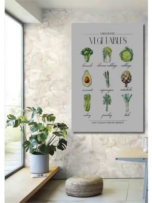 Teona Ahşap Organik Sebzeler Dekoratif Ahşap Mdf Ev/işyeri Duvar Tablo Dikdörtgen Ev/işyeri Duvar Tablo
