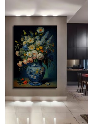 Teona Ahşap Renkli Çiçekler Ile Dekoratif Ahşap Mdf Ev/işyeri Duvar Tablo Dikdörtgen Ev/işyeri Duvar Tablo